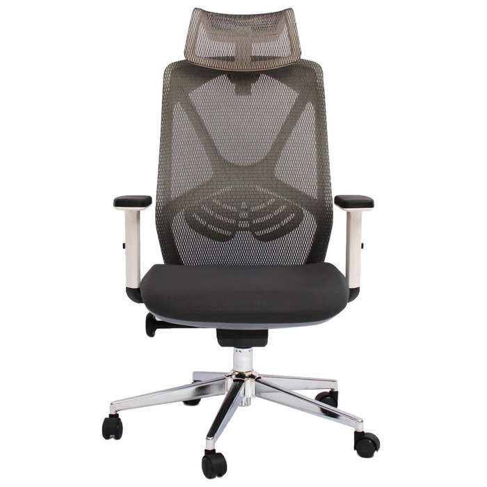 Office Chairs - Executive High Back Mesh Ergonomic - - Grey / White Colour