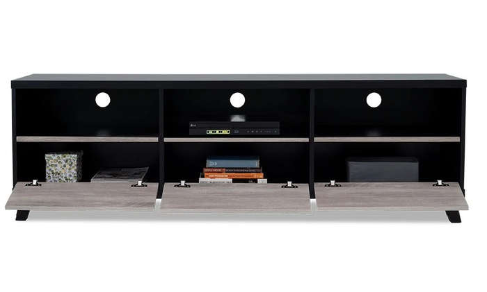 Plasma Smart TV Stands with Three Doors and Shelves-Napa or Grey