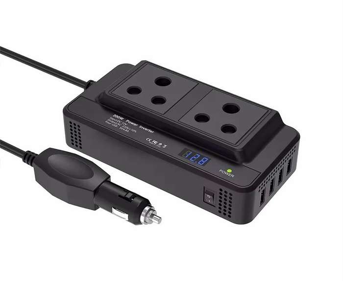 200W Dc 12v To Ac 220v 200 Watt Car Power Inverter With 4 USB ports