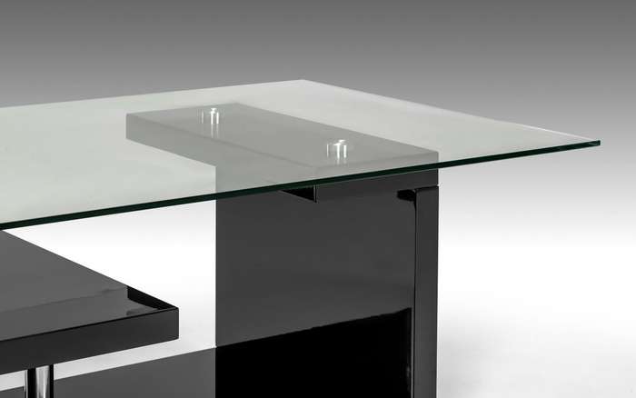 Coffee Tables - Tempered Glass Top - Black Base