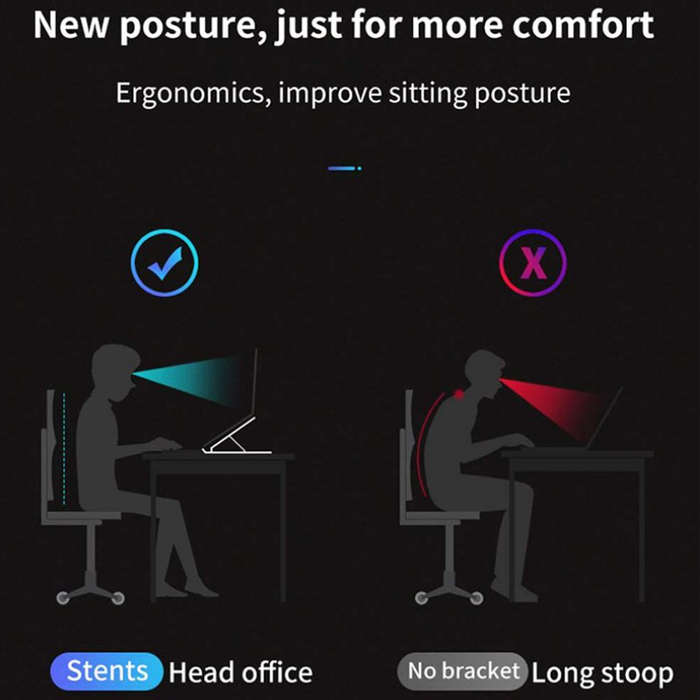 Adjustable Laptop Notebook Ipad Fold-able Portable Laptop Stand P1