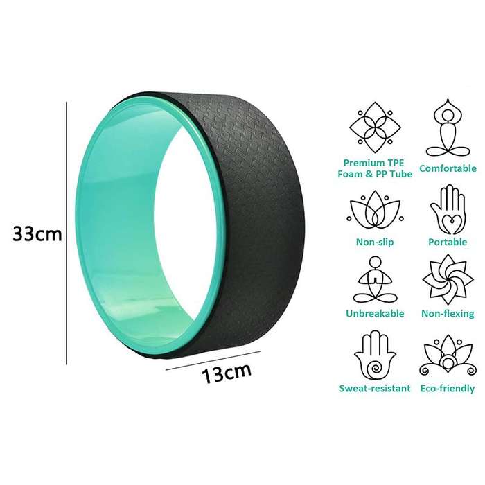Professional Yoga Wheel Back Wheel Great For Stretching - Violet
