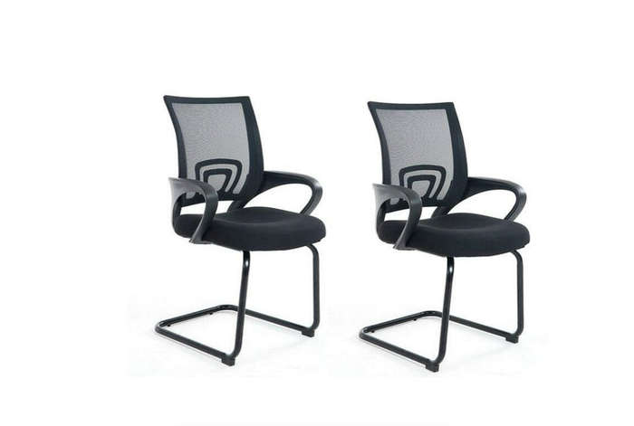 Office Chairs -Visitor Mesh Backrest - Black Colour