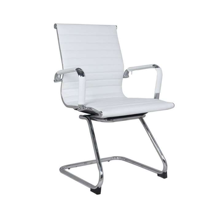 Medium Back Comfortable PU Leather Office Chair 818D-Black, Brown or White
