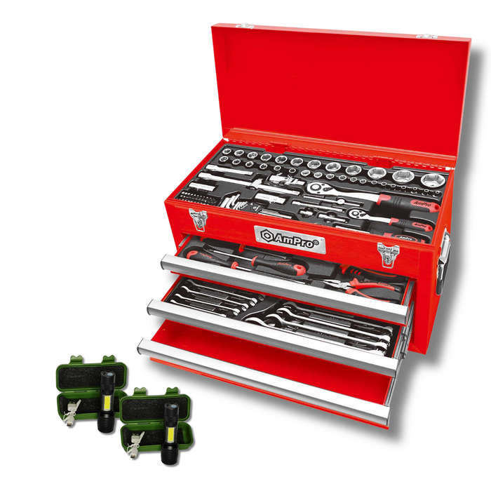 Ampro 118 Piece Toolkit with Torch Combo