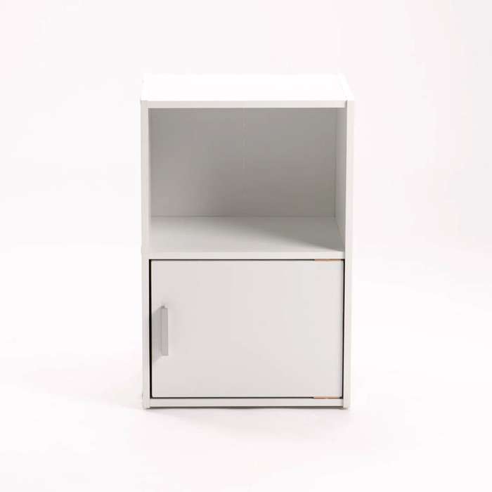 CYRUS 1 DOOR NIGHTSTAND-WHITE