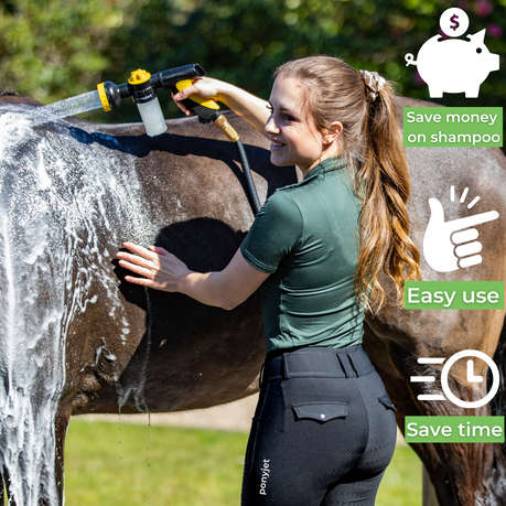 The PonyJet 3.0 Shop soiled -10 Spray Pattern-Garden Hose Nozzle For Pets, Gardens, Cars