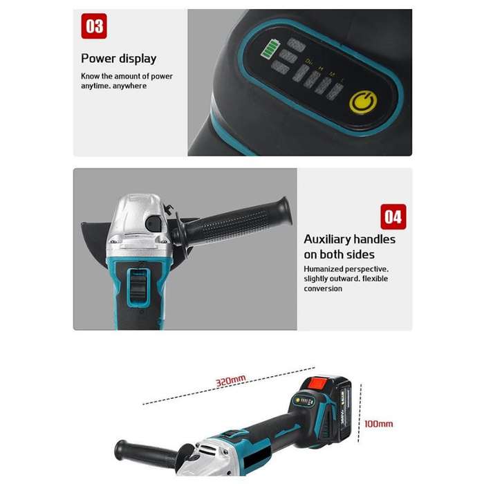 15000mah Lithium-Ion Cordless Electric Angle Grinder 25V -JG20375072