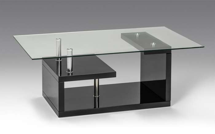 Coffee Tables - Tempered Glass Top - Black Base