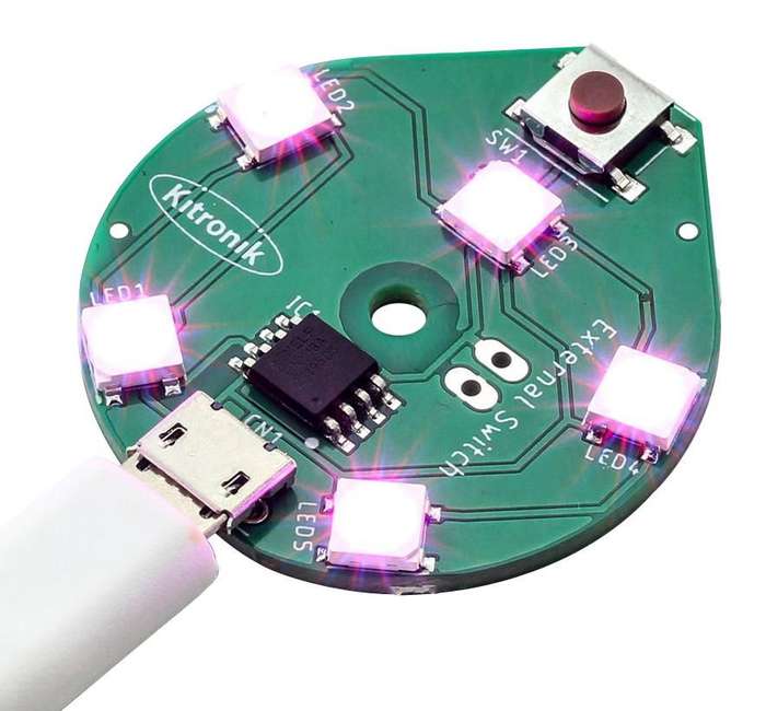 Kitronik (35158) USB LED Board, Round, RGB, LED Lighting, Lighting