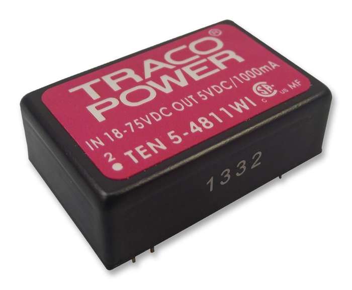 Traco Power (TEN 5-4811WI) Isolated Through Hole DC/DC Converter, 5V, 1A