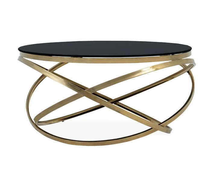 Glass Round Coffee Table-Gold or Silver