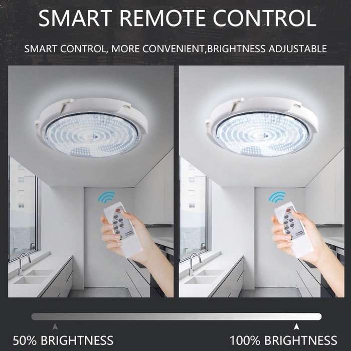 100W Solar Ceiling Light with Remote Control