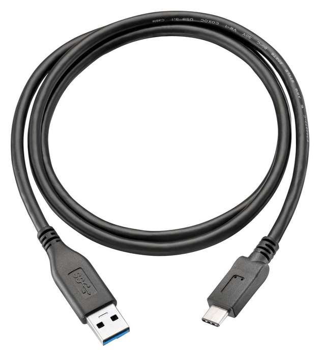 Wurth Elektronik (632910731131) USB Cable, Type A Plug to Type C Plug, 1 m