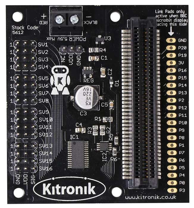 Kitronik (5612) Development Board, Servo Motor Driver Board