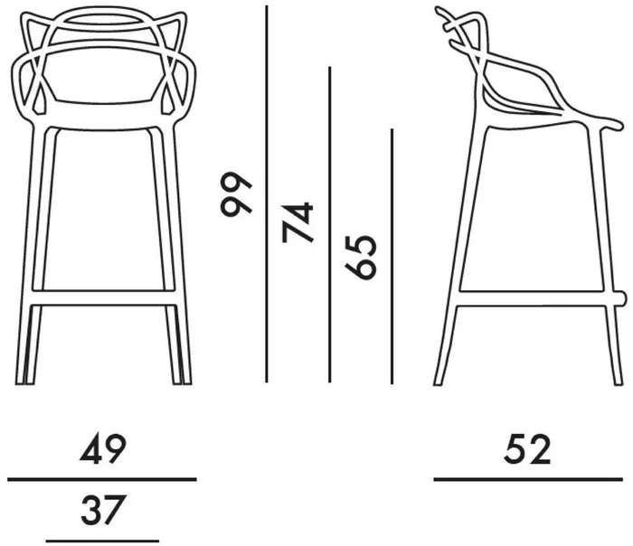 Bar Stool - Plastic 2pack White
