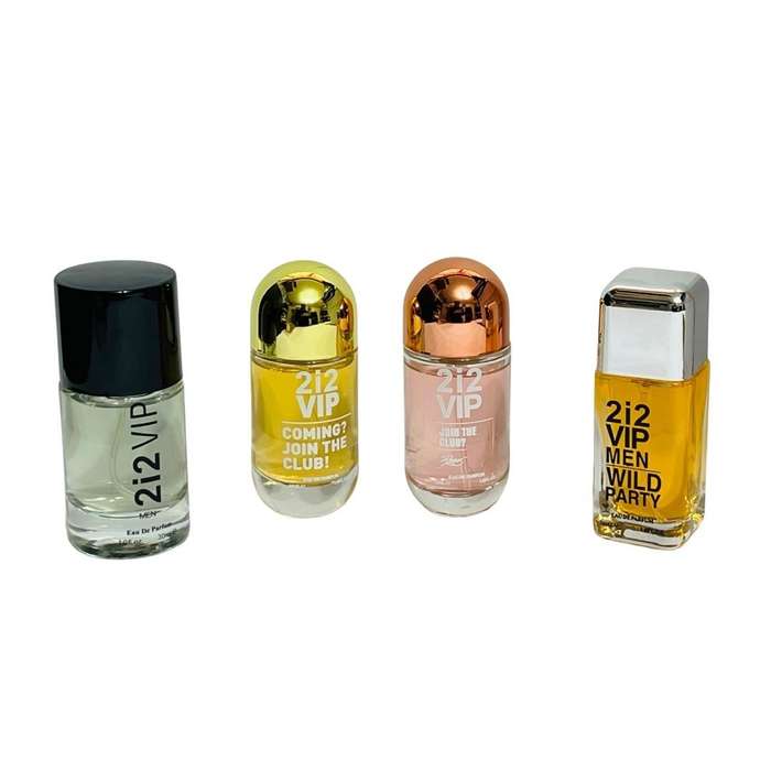 2i2 Him & Her 4 Perfume Set for Couples + Keyring & Premium Gift Bag COMBO