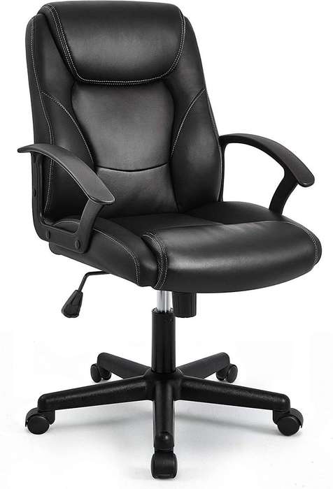 Home Office Chair Ergonomic Desk Chair Swivel - Black Colour