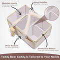 TopikaKids Baby Diaper Organizer, Changing Table Storage, Car Organizer - Ivory