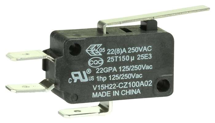 Honeywell (V15H22-CZ100A02) Microswitch, Standard, Straight Lever
