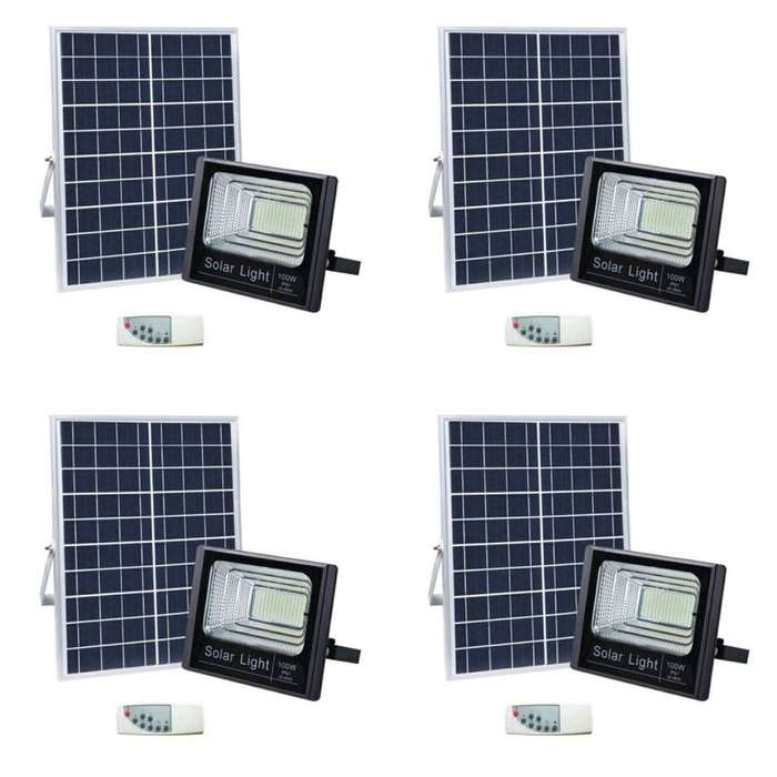 100W LED Solar Flood Light - Pack of 4