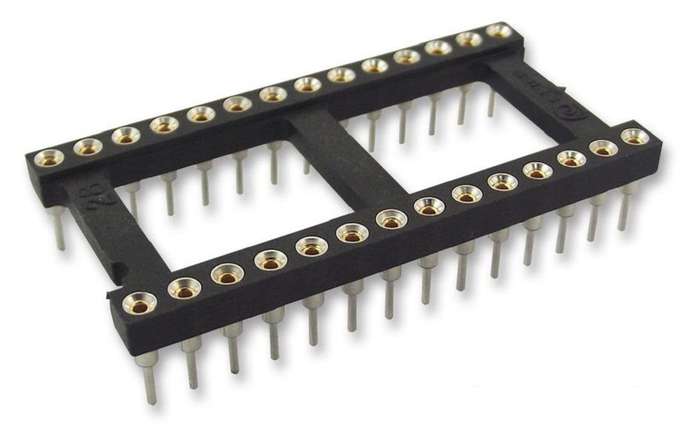 Aries (28-6518-10) IC & Component Socket, 28 Contacts, DIP, 2.54 mm