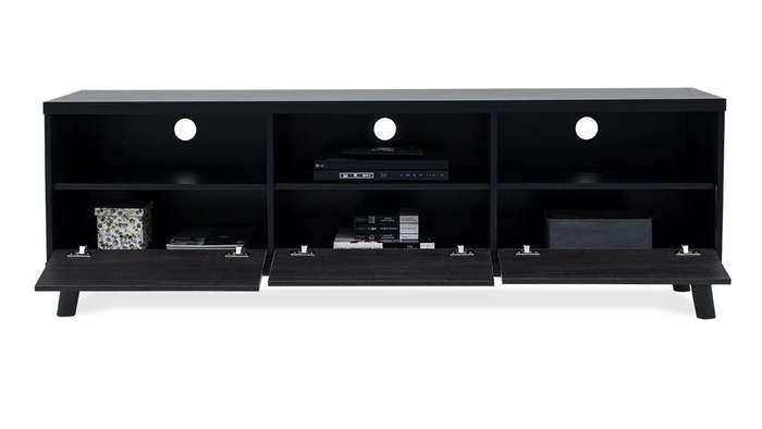 Plasma Smart TV Stands with Three Doors and Shelves-Napa or Grey