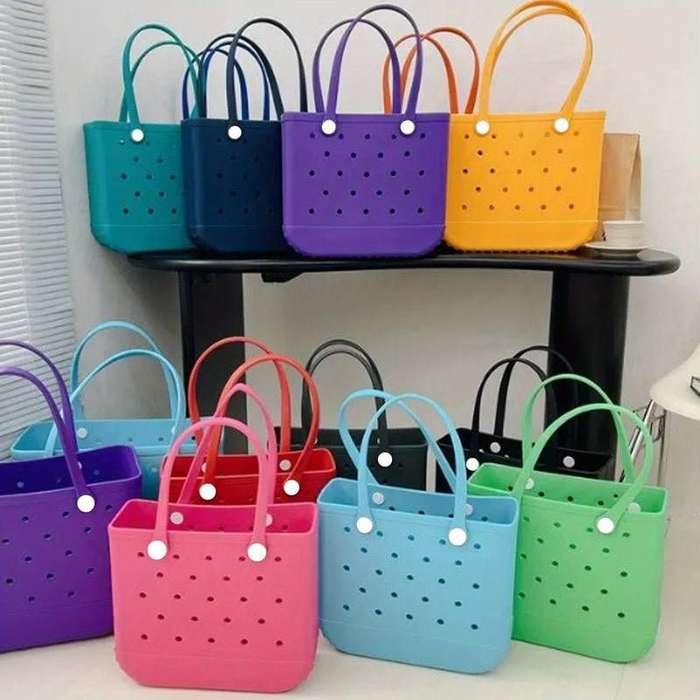 Large Tote Beach Handbag Bag  - Green