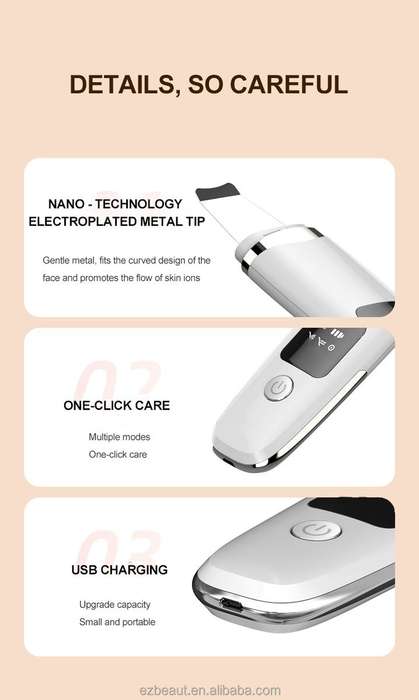 Ultrasonic Iron Facial cleansing Scrubber