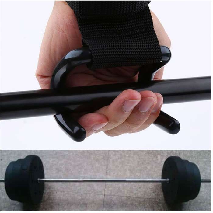 Weight Lifting Hooks with Wrist Straps TJ-6 x 2
