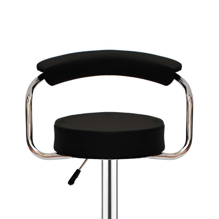 Set Of 2 Height Adjustable Kitchen Bar Stool with Backrest and Footrest