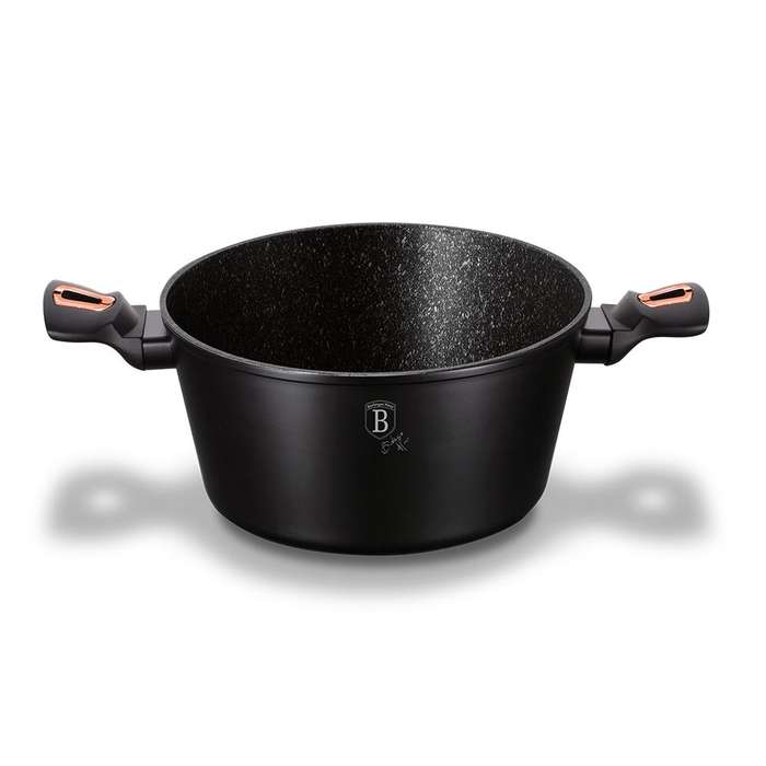 Berlinger Haus 28cm Marble Coating Casserole Pot - Black Rose Collection(Second hand)(No Lid)