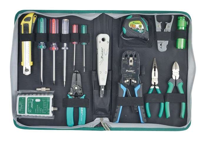 Pro's Kit (PK-4013) Tool Kit, Network Installation, 15 Piece