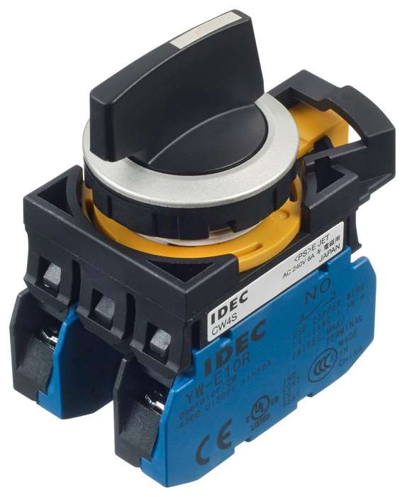 Idec (CW4S-31LE20) Rotary Switch, 3 Position, 2 Pole, 45 °, 10 A, 240 V, CW