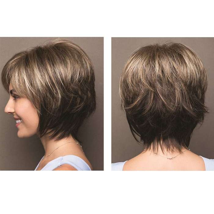 Dark Brown Mixed Blonde Pixie Cut Wig