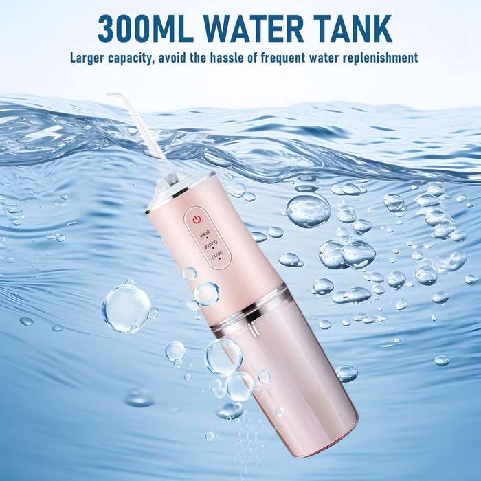Electric Water Flosser Cordless for Teeth - Pink