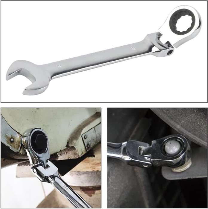 10MM Flexible Head Chrome Vanadium Ratchet Spanner