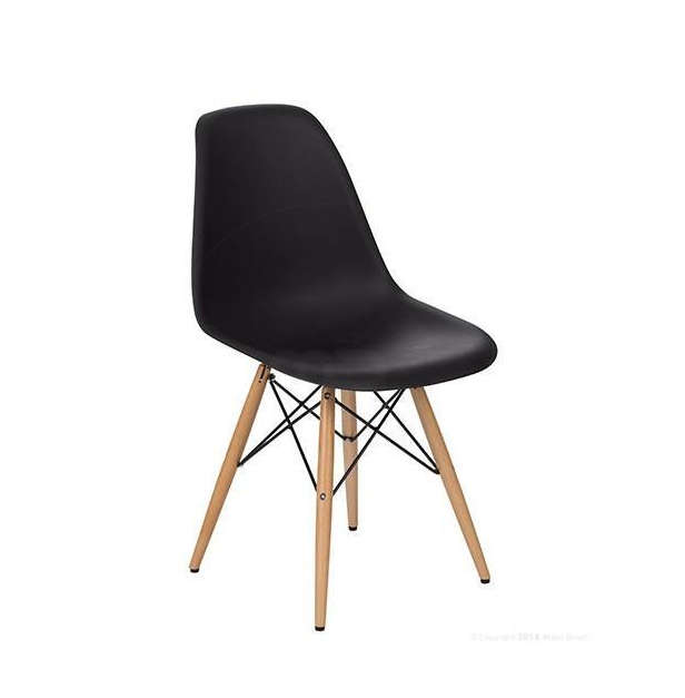 Wooden Leg Chair - Black (SECOND HAND)
