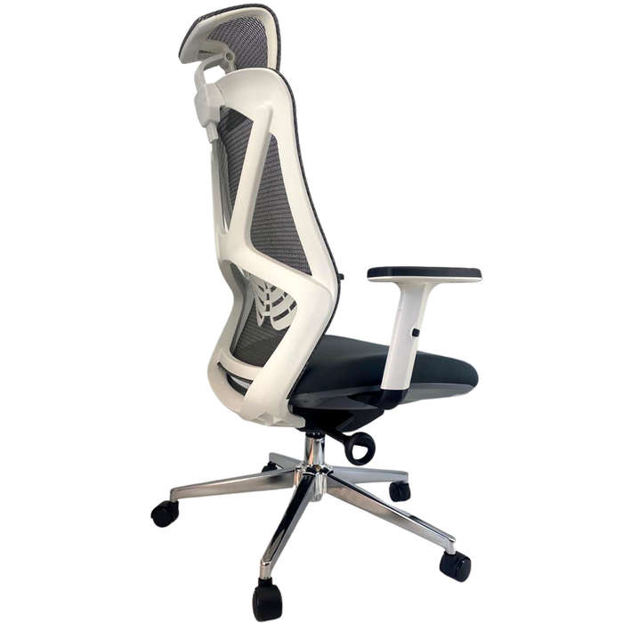 Office Chairs - Executive High Back Mesh Ergonomic - - Grey / White Colour