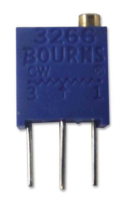 Bourns (3266W-1-501LF) Trimpot, Multi Turn, Cermet, Top Adjust, 500 ohm