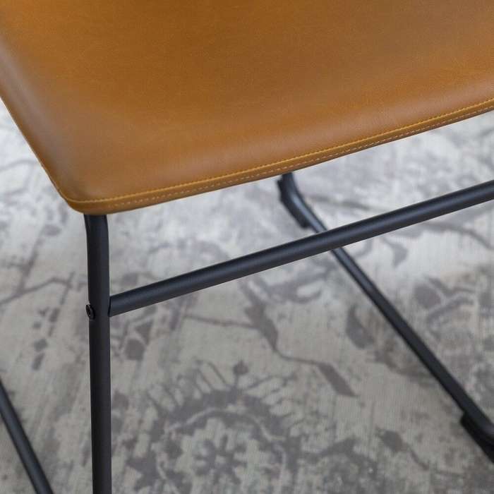 Modern and Elegant Leather Dining Chair-Black or Brown