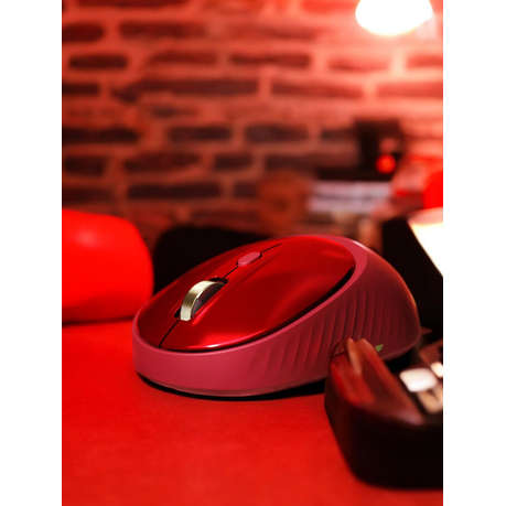 Wireless 1600 DPI Ultra Fast Mouse With Silent Click Operation - Makeup Red