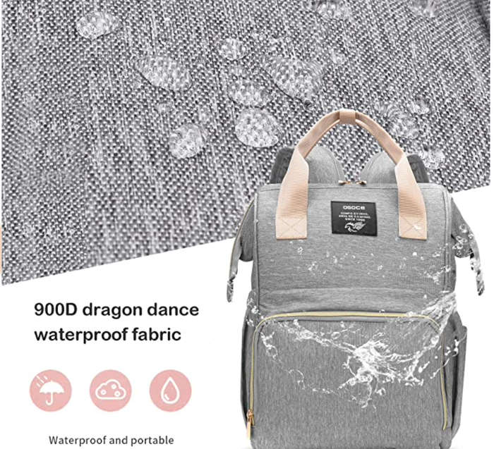Baby Changing Diaper Storage Bag - Grey