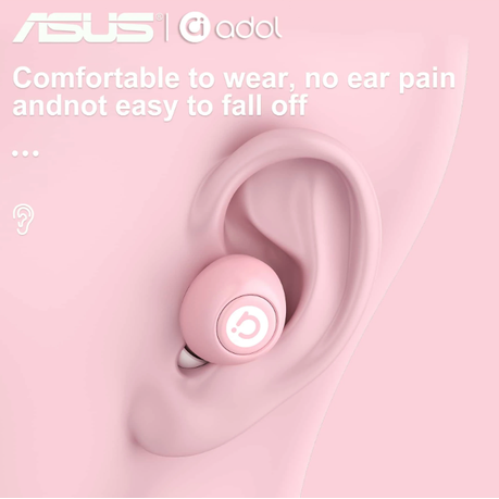 ASUS - AS101 - Semi-In-Ear Noise Cancelling Earbuds With Mic - Pink