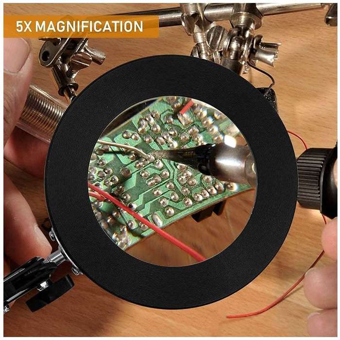 LED Light 10x Magnifying 5V 2A Glass Desk Light