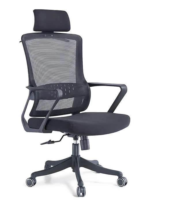 Office Chairs - Mesh Ergonomic with Headrest - Black Colour