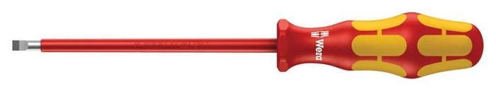 Wera (6115) Screwdriver, VDE, 100 mm Blade, 4 mm Tip, 198 mm Overall