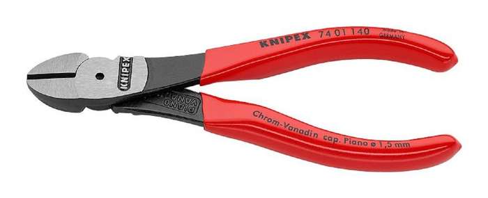 Knipex (74 01 140) Cutter, Precision, 140 mm, Diagonal, 3.1 mm, 64°