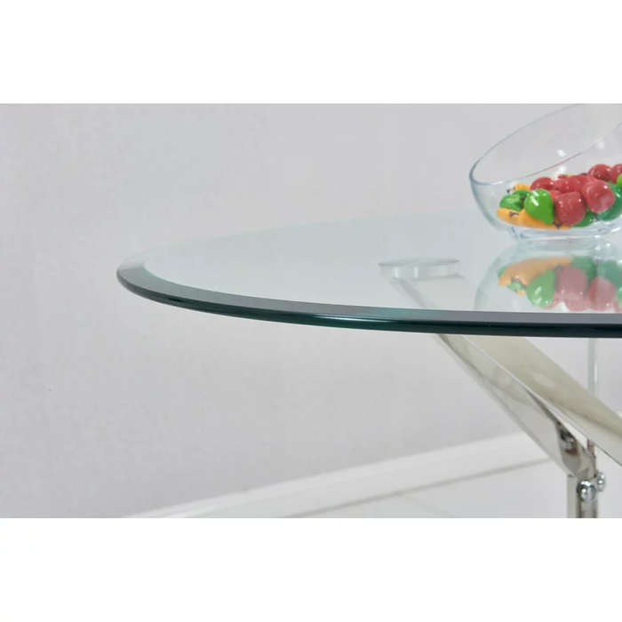 Dining / Kitchen Table - Round Clear Tempered Glass