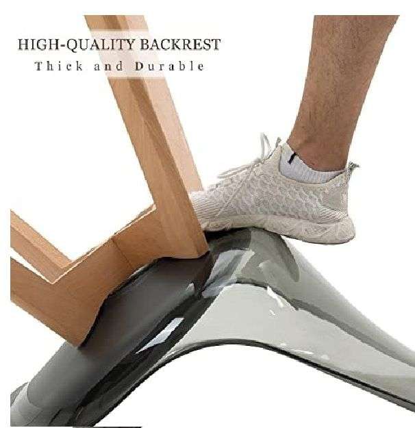 Modern transparent padded chairs with wooden legs-Black, white or grey - Grey - 8 Pack